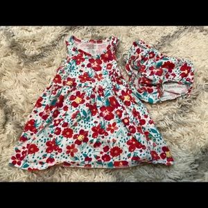 Floral dress with matching bloomers